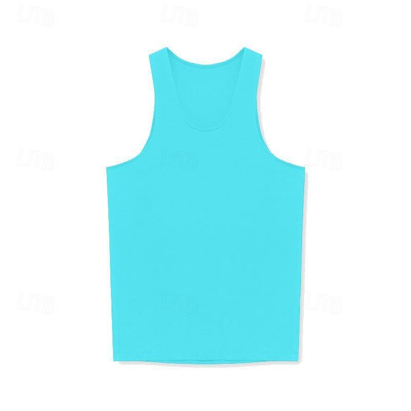 Voor heren Singlet Vest Top Onderhemd Mouwloos shirt Mouwloos Strakke ronde hals Lente zomer Effen Modieus Ontwerper Basic Vakantie Straat Uitgaan Zwart Wit Wijn Top T-shirt voor mannen 2025 - $13.49 –P3