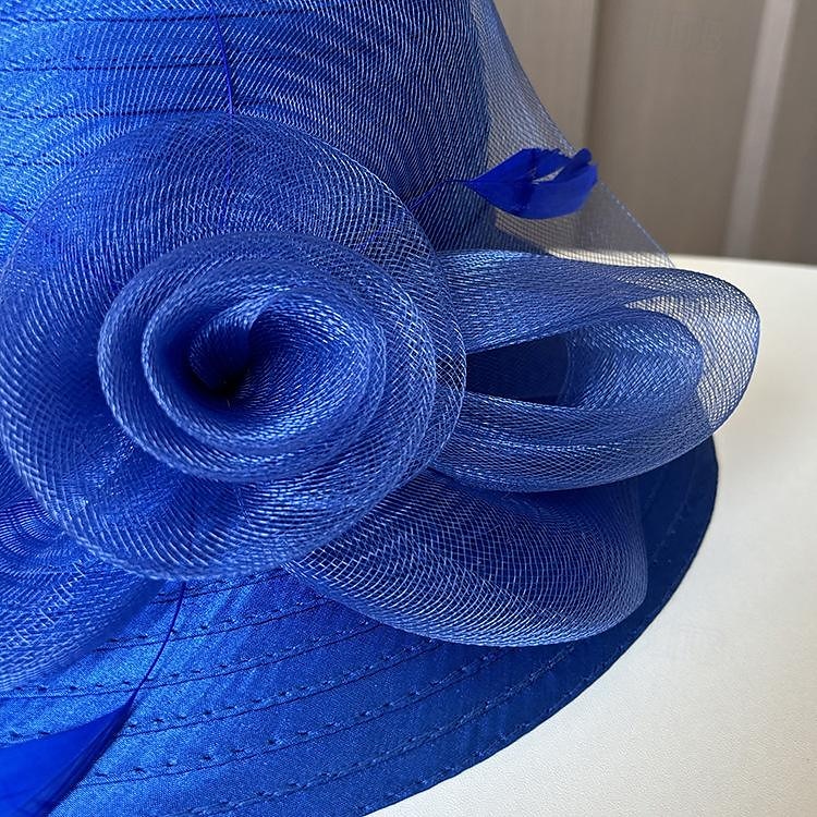 fascinators Hatter Hodeplagg polyester organza Bøttehatt Solhatt slørhatt Avslappet Ferie Elegant Årgang Med Fjær Blomst Hodeplagg Hodeplagg 2025 - $26.99 –P4
