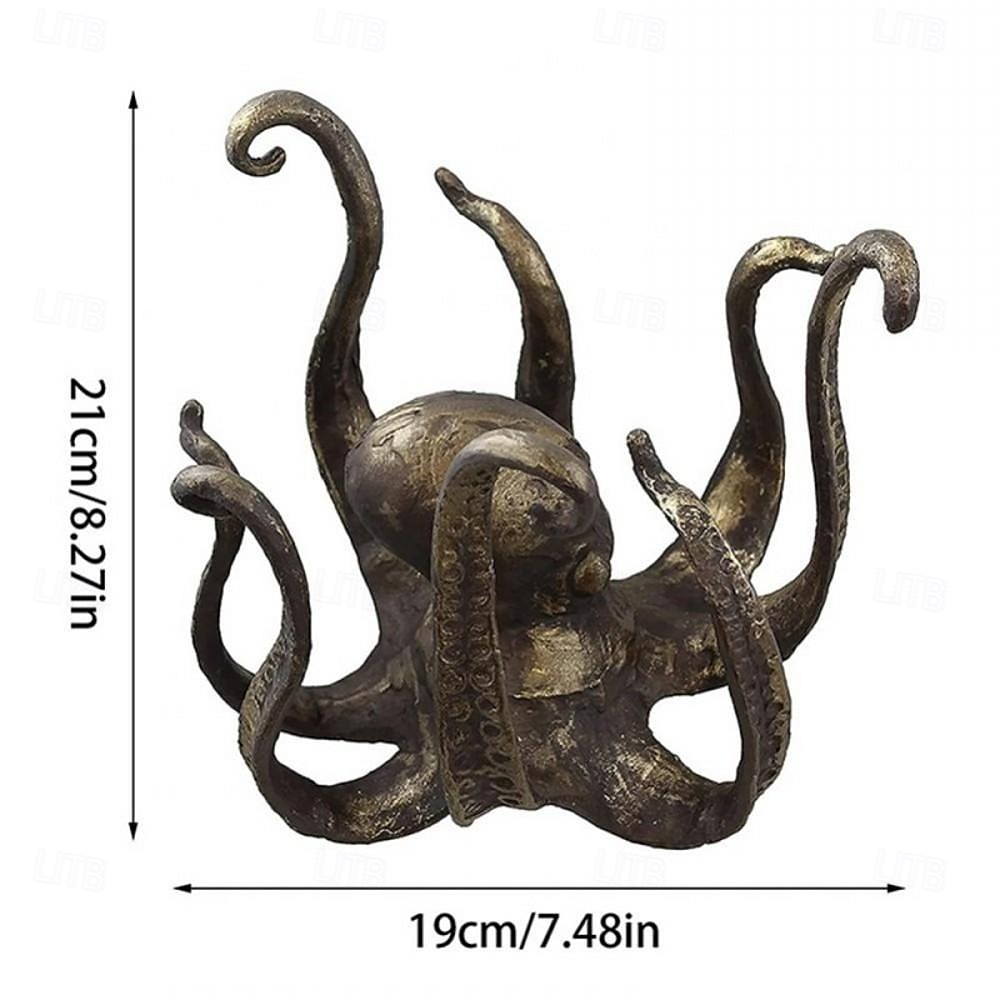 Unique Octopus Coffee Cup Holder - Vintage Style Resin Octopus Tabletop Sculpture, Durable and Eye-catching Decor for Kitchen and Dining Room 2025 - $50.99 –P7