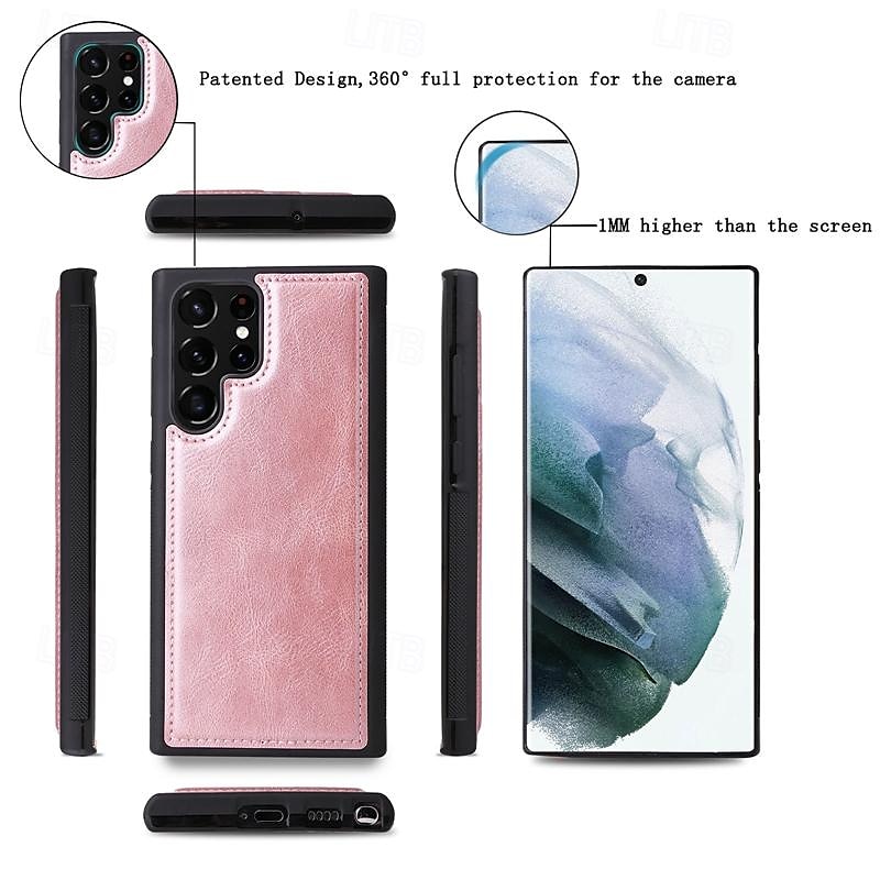 телефон Кейс для Назначение SSamsung Galaxy S25 S24 S23 S23 ФЕ S22 S21 Ультра Плюс S20 Кошелек для карт Съемный Магнитный Молния Ретро ТПУ Кожа PU 2025 - $28.99 –P2