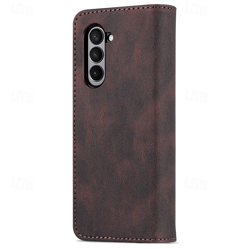 телефон Кейс для Назначение SSamsung Galaxy Z-образный сгиб 7 Z-сгиб 6 Z Fold 5 Z Fold 4 Z Fold 3 Кошелек для карт Полная защита тела Разъем для карты Защита от удара Ретро ПК Кожа PU 2025 - $15.99 –P3