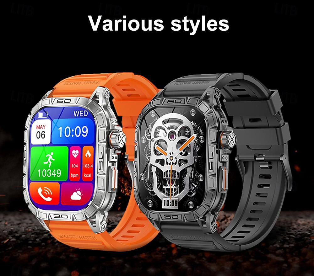 696 K63 Inteligentny zegarek 1.96 in Inteligentny zegarek Bluetooth EKG + PPG Krokomierz Powiadamianie o połączeniu telefonicznym Kompatybilny z Android iOS Damskie Męskie Odbieranie bez użycia rąk 2025 - $65.99 –P9