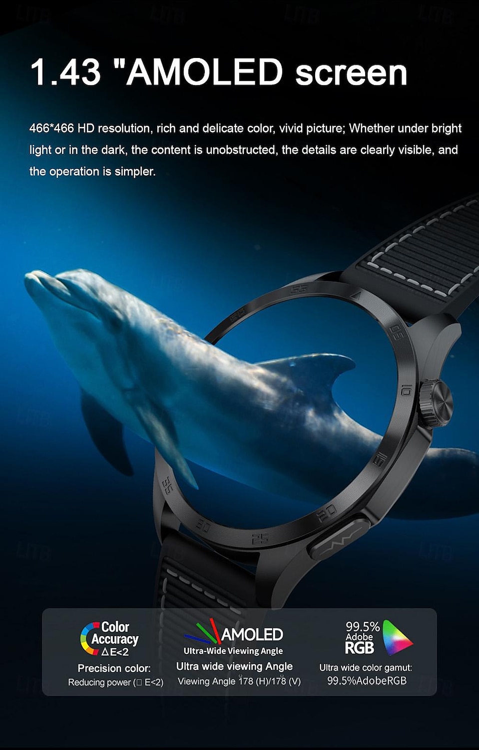 Smart Watch for Men - ECG, Blood Pressure, Body Temperature Monitoring, IP68 Waterproof Fitness Tracker 2025 - $69.99 –P3