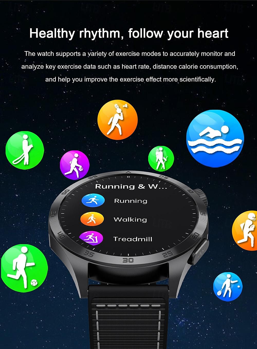 Smart Watch for Men - ECG, Blood Pressure, Body Temperature Monitoring, IP68 Waterproof Fitness Tracker 2025 - $69.99 –P18
