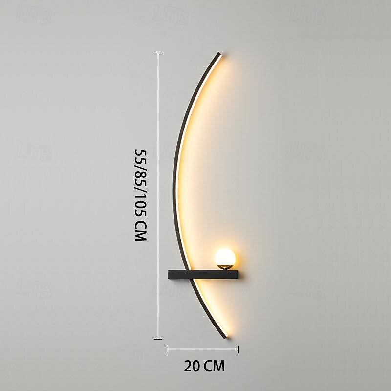 Nowoczesna sypialnia salon 55/83/105cm kinkiet led minimalistyczne paski dekoracyjny kinkiet ścienny do sypialni lampka nocna gabinet oświetlenie wewnętrzne domu 85-265v 2025 - $101.99 –P1