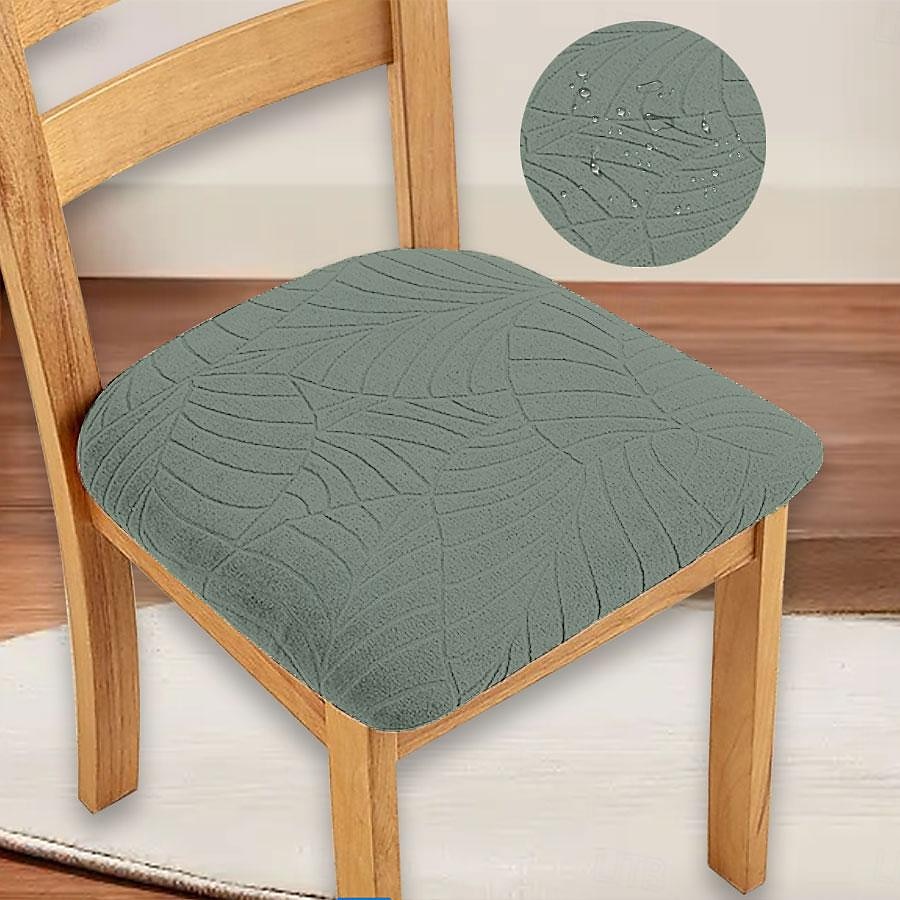 4db vízálló étkezőszék huzat zsámoly székhuzat jacquard leveles sliphuzatok 2025 - $20.99 –P7