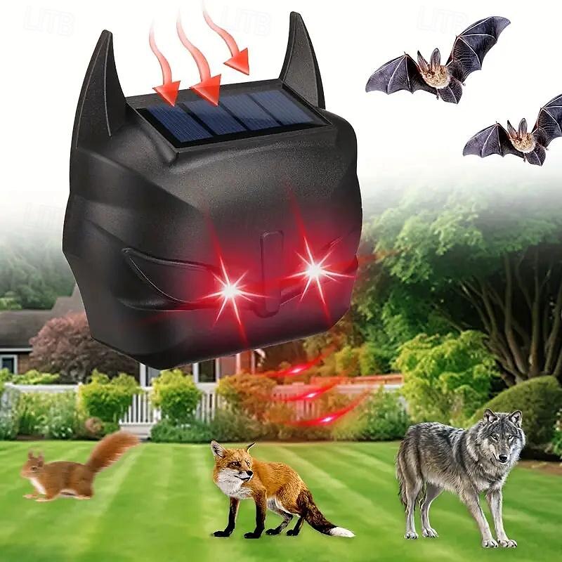 Solar Powered Animal Repeller Solar Ultrasonic Animal RepellentDeterrent Cat/Bird Repeller Frighten Animals Sonar Repellent 2025 - $17.99 –P1