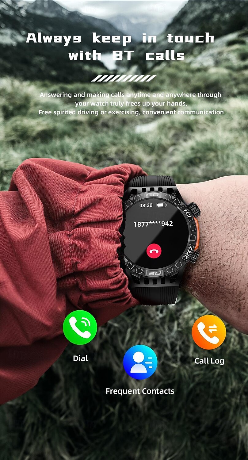 LOKMAT ZEUS 6 PRO Умные часы 1.46 дюймовый Смарт Часы Bluetooth Педометр Напоминание о звонке Датчик для отслеживания активности Совместим с Android iOS Женский Мужчины 2025 - $42.99 –P5