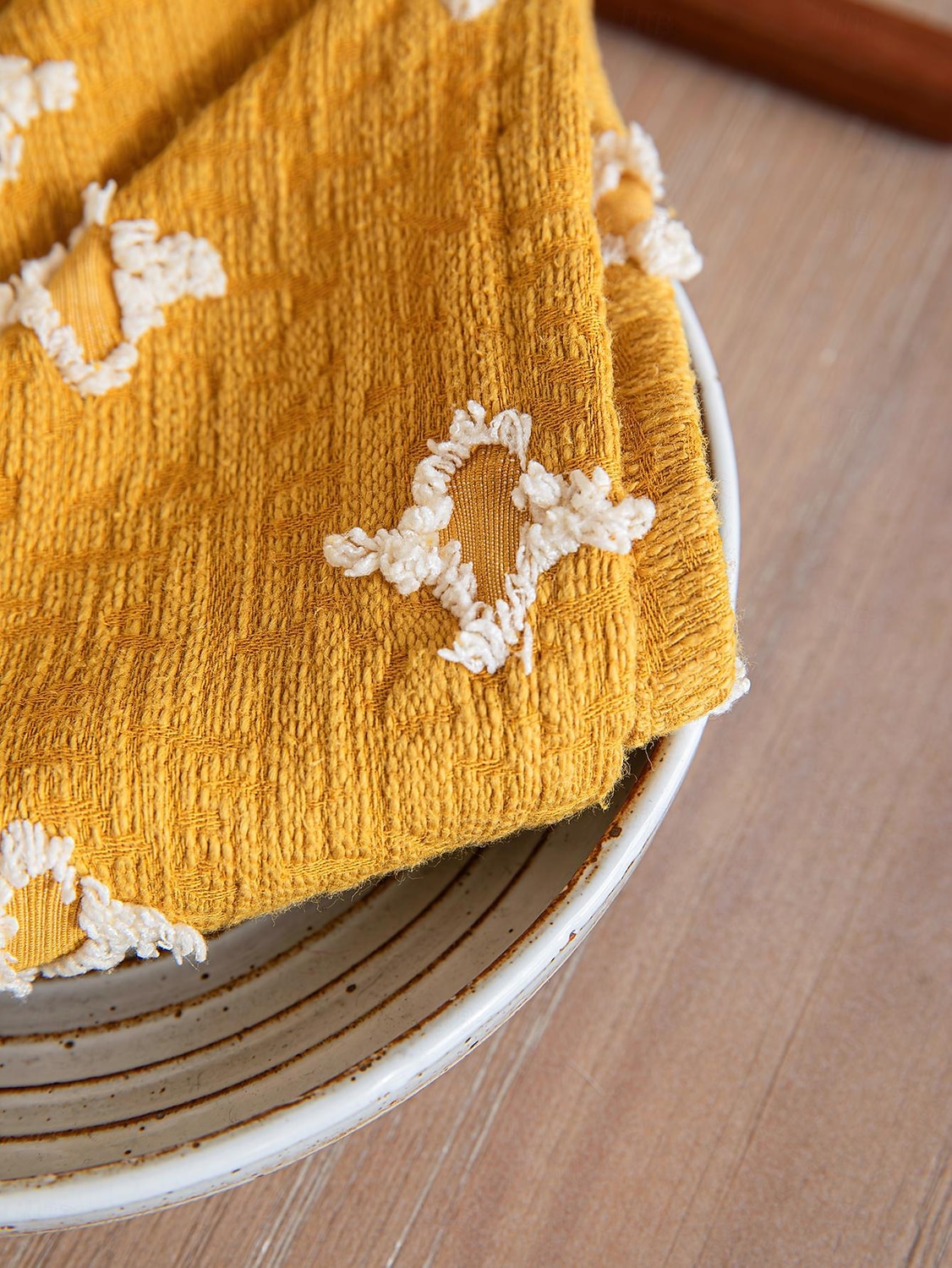 corredor de mesa com borlas apliques de estrela de primavera vintage francês country fazenda dupla camada de poliéster de 2026 por $20.99 –P3