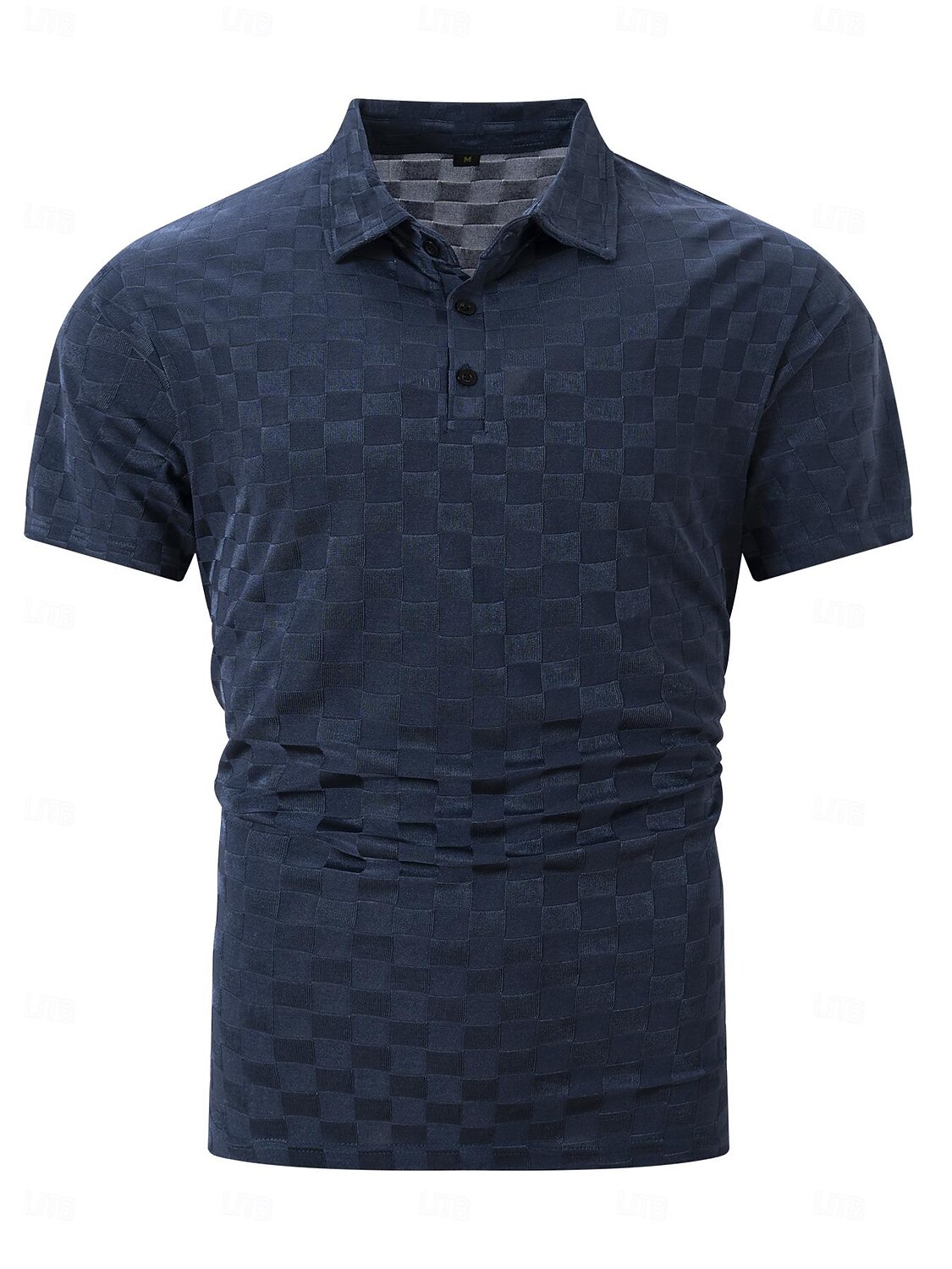 Herre Polo Golf skjorte Virksomhet Avslappet Klassisk Kortermet Mote Helfarge Sjakkbrett Knapp Sommer Vår Normal Lyseblå Svart Navyblå Polo 2025 - $22.99 –P3