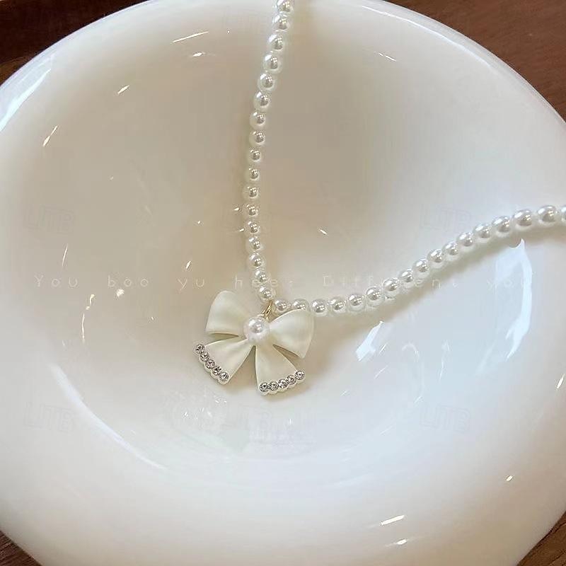 Pearl Necklace For Women's Party Evening Gift Birthday Party Alloy Fancy Precious 2025 - $1.49 –P2