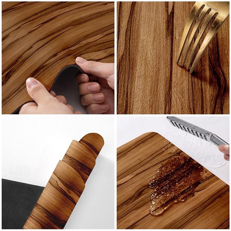 Wood Pattern Doormat Kitchen Mat Floor Mat Non-Slip Area Rug Oil Proof Rug Indoor Outdoor Mat Bedroom Decor Bathroom Mat Entrance Rug 2025 - $15.49 –P3