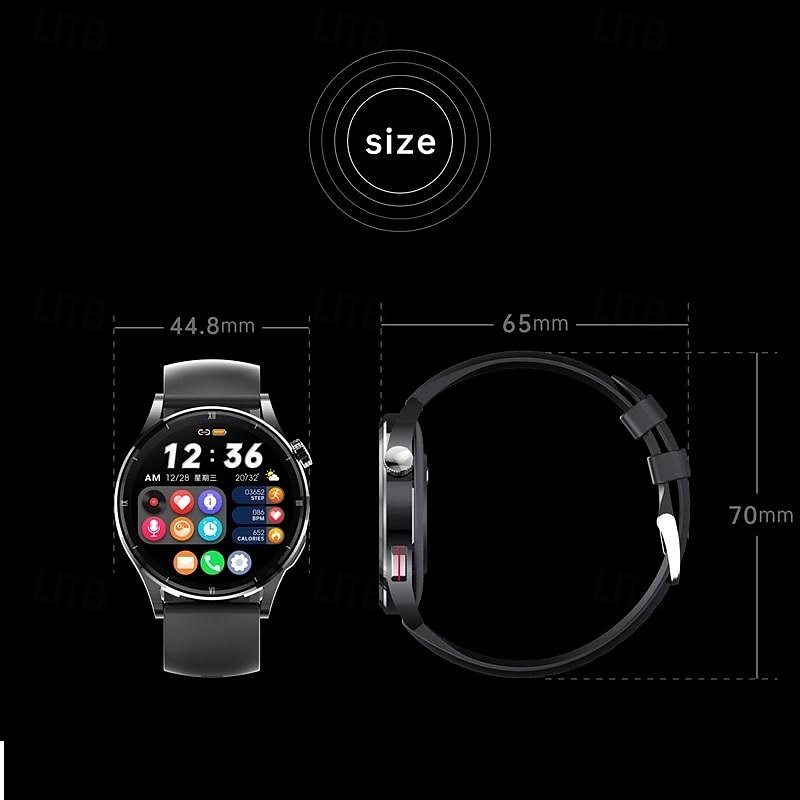 QS39 Умные часы 1.32 дюймовый Смарт Часы Bluetooth ЭКГ + PPG Контроль температуры Педометр Совместим с Android iOS Женский Мужчины Длительное время ожидания Хендс-фри звонки Водонепроницаемый IP 67 2025 - $59.99 –P15