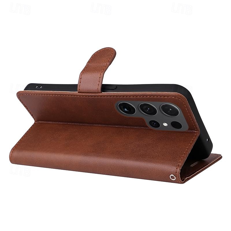 Phone Case For Samsung Galaxy S24 S23 S22 S21 S20 Ultra Plus FE A54 A34 A14 S25 Ultra Wallet Case Magnetic Full Body Protective with Wrist Strap Retro TPU PU Leather 2025 - $14.99 –P11