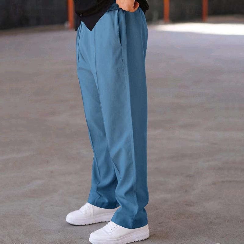 Per uomo Pantaloni della tuta Pantaloni A cordoncino Vita elastica Gamba dritta Liscio Comfort Sportivo Giornaliero Di tendenza Informale Verde militare Nero Media elasticità del 2026 a $21.99 –P14