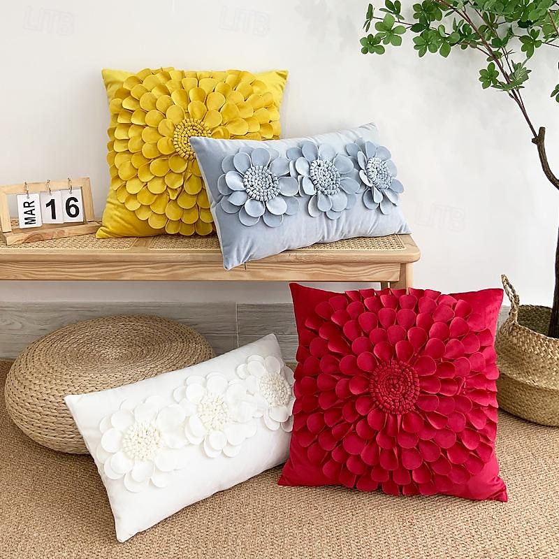 1 pcs Polyester Pillow Cover, Floral Rectangular Square Traditional Classic 2025 - $22.99 –P2