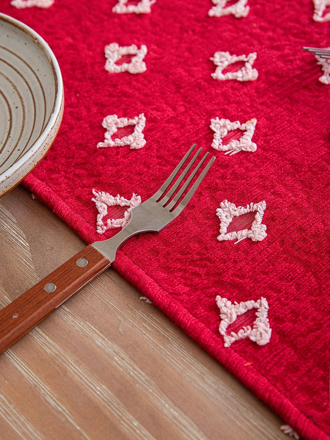corredor de mesa com borlas apliques de estrela de primavera vintage francês country fazenda dupla camada de poliéster de 2026 por $20.99 –P10