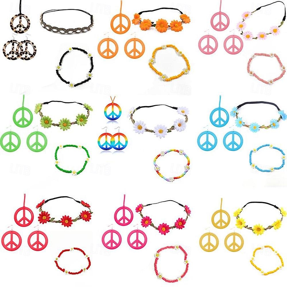 Rétro Vintage Années 1970 Disco Costume de cosplay Collier Bandeau Femmes Fille Jour des Rois Halloween Carnaval Mascarade Fête / Soirée Fête Défilé de la Fierté Adolescent Adulte Plus d'accessoires de 2025 ? $14.99 –P12