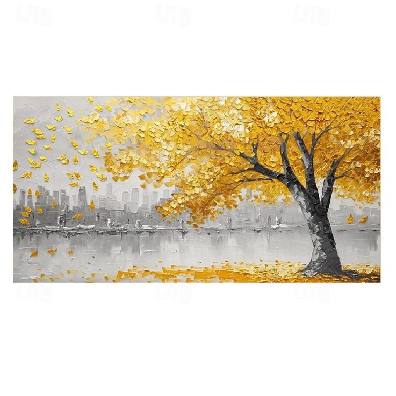 3D gold oil painting Hand Painted Canvas gold  Flower Art painting hand painted Abstract Landscape Texture gold tree Oil Painting Tree Planting wall Painting Bedside Painting Bedroom Art Spring decor 2026 - $88.99 –P1