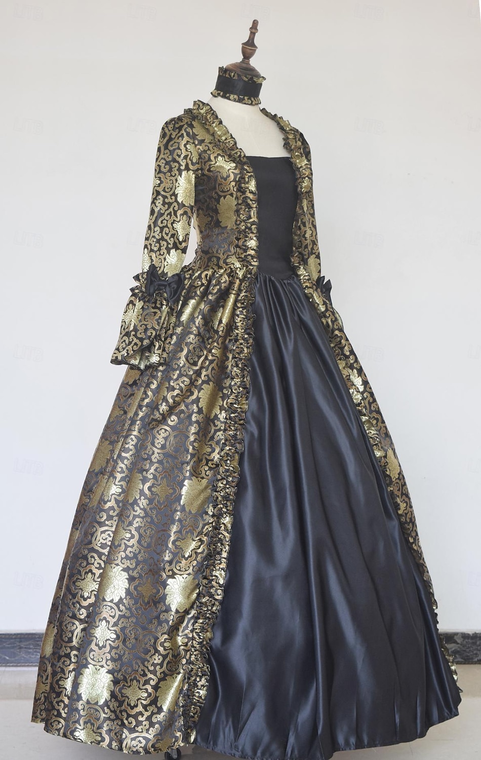 ancien Baroque Punk & Gothique Maxi Robe Normal Juliette Cendrillon Princesse Col carré Déguisement Royal Halloween Carnaval Mascarade Performance Soirée Halloween Adultes Toutes saisons de 2025 ? HUF 53069 –P3