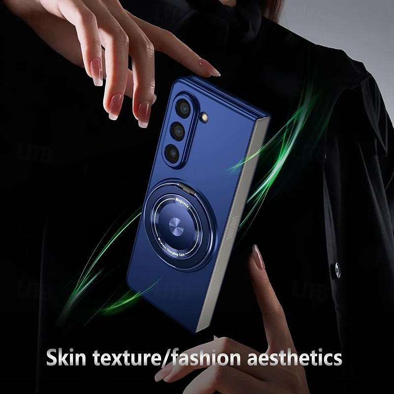 Phone Case For Samsung Galaxy Z Fold 7 Z Fold 6 Z Fold 5 Z Fold 4 Z Fold 3 Flip Cover Ring Holder Magnetic Support Wireless Charging Armor PC 2025 - $22.99 –P8