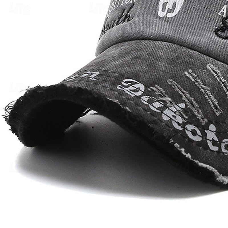 Муж. Бейсболка Шляпа от солнца Шляпа дальнобойщика Черный Синий Хлопок Вышивка Винтаж Мода На каждый день Для улицы Повседневные Буквы Регулируется Защита от солнечных лучей Дышащий 2025 - $16.49 –P11