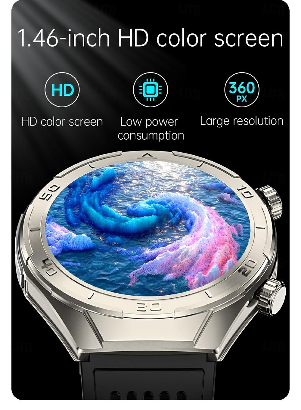 696 FD02 Smart Watch 1.46 inch Smartwatch Fitness Running Watch Bluetooth ECG+PPG Pedometer Call Reminder Compatible with Android iOS Women Men Hands-Free Calls Message Reminder IP 67 50mm Watch Case 2025 - $89.99 –P9