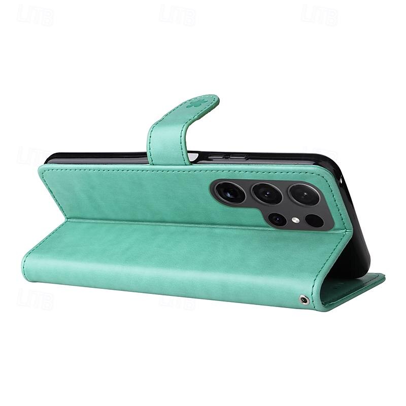 telefon Maska Pentru Samsung Galaxy S24 S23 S22 S21 S20 Ultra Plus FE A54 A34 A14 Nota 20 10 S25 Ultra Portofel Card Magnetic Protectie pentru intreg corpul cu curea de mână Pisica Albină TPU PU piele 2025 - $18.99 –P7
