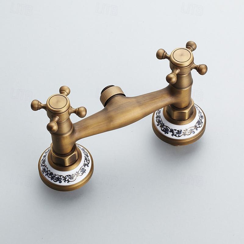 Rubinetto doccia Impostato - Docetta inclusa Stile vintage Ottone antico Esterno Valvola in ottone Bath Shower Mixer Taps del 2025 a $153.99 –P3