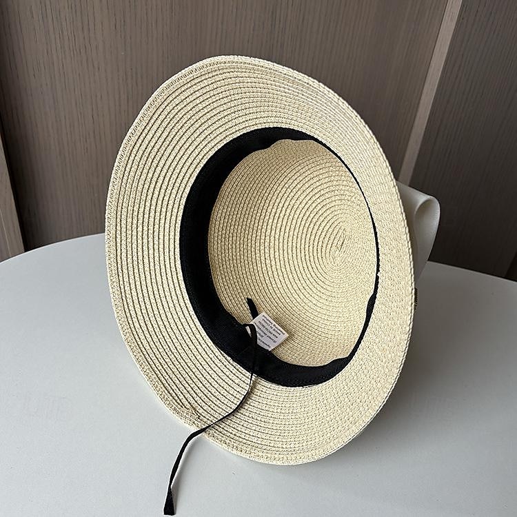 Palarie Veșminte de cap Poliester Paie Clop Paie Căciulă Palarie de soare Casual Concediu Elegant Retro Cu Funde Culoare Pură Diadema Articole Pentru Cap 2025 - $22.99 –P4