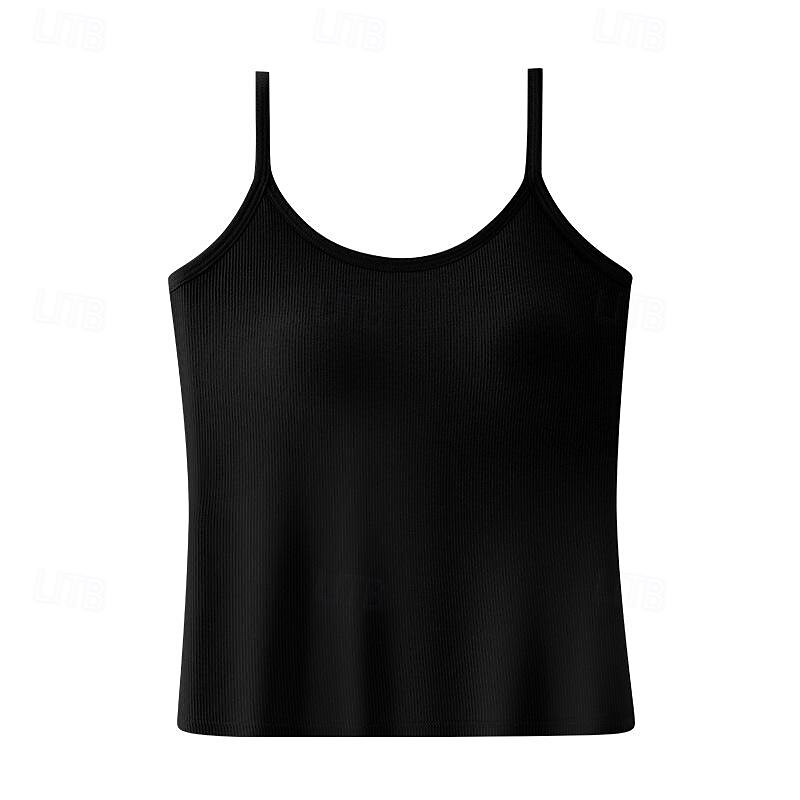 Dames Camisole Tanktop Basis Mouwloos Regular Tops Crew Hals Wit Bruin Grijs Zomer 2025 - $19.49 –P6