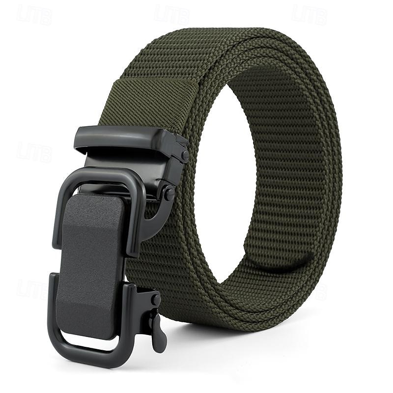 Herren Gürtel Nylongürtel Outdoor-Gürtel mit Metallschnalle Automatische Schnalle Nylon Verstellbar Schwerlast Einfach Schwarz Marineblau Outdoor Täglich Taillengürtel 2026 - $7.99 –P6