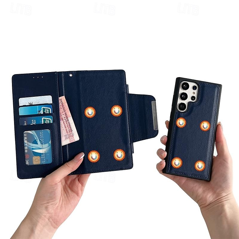 Phone Case For Samsung Galaxy S24 S23 S22 S21 Ultra Plus A55 A35 A25 A15 5G A54 A34 A14 A53 A33 A23 A13 S20 FE S25 Ultra Back Cover with Stand Holder Magnetic Card Slot Retro TPU PU Leather 2025 - $24.99 –P2