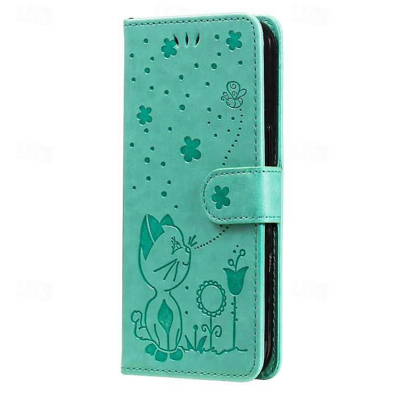 telefon Maska Pentru Samsung Galaxy S24 S23 S22 S21 S20 Ultra Plus FE A54 A34 A14 Nota 20 10 S25 Ultra Portofel Card Magnetic Protectie pentru intreg corpul cu curea de mână Pisica Albină TPU PU piele 2025 - $18.99 –P6