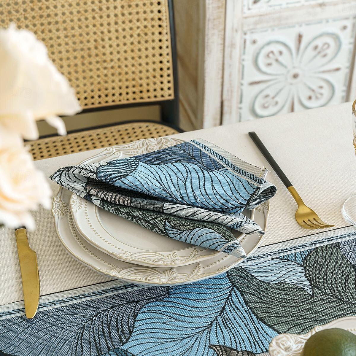 Wide Border Jacquard Table Runner with Messy Colorful Leaves 71/79/87inch Long 2025 - $20.99 –P5