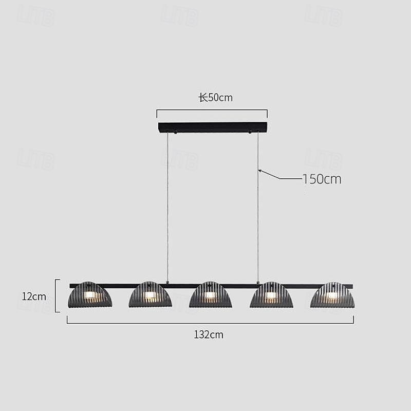 Kronleuchter Deckenleuchte Pendelleuchte 5/6-flammig 75/132cm Metall Glas Wasserkräuselung postmodernes Licht Luxus Restaurant Schlafzimmer Arbeitszimmer Wohnzimmer 85-265V 2025 - $584.69 –P2