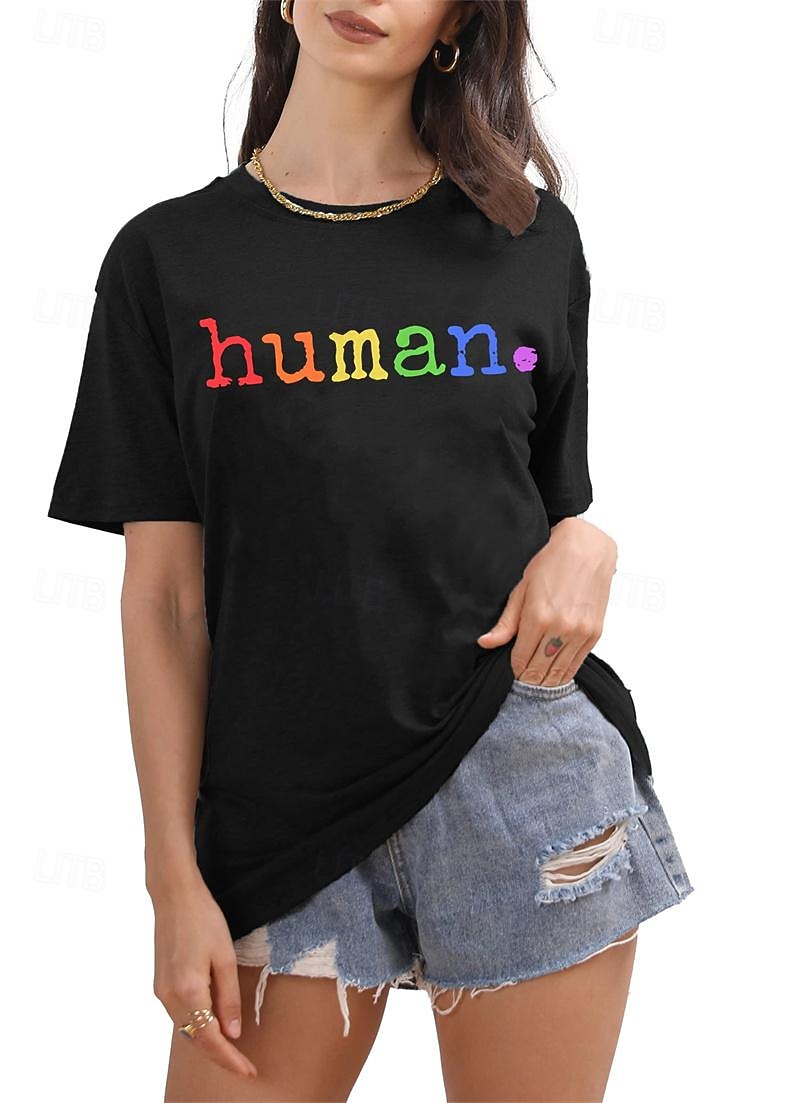 Tricou Cămăși Pride Curcubeu Uman Casual Stil de strada Tricou lesbiană pentru Pentru femei Adulți Ștanțare la cald pentru Halloween Carnaval Mascaradă Parada Mândriei Luna Mândriei 2026 - $15.49 –P6