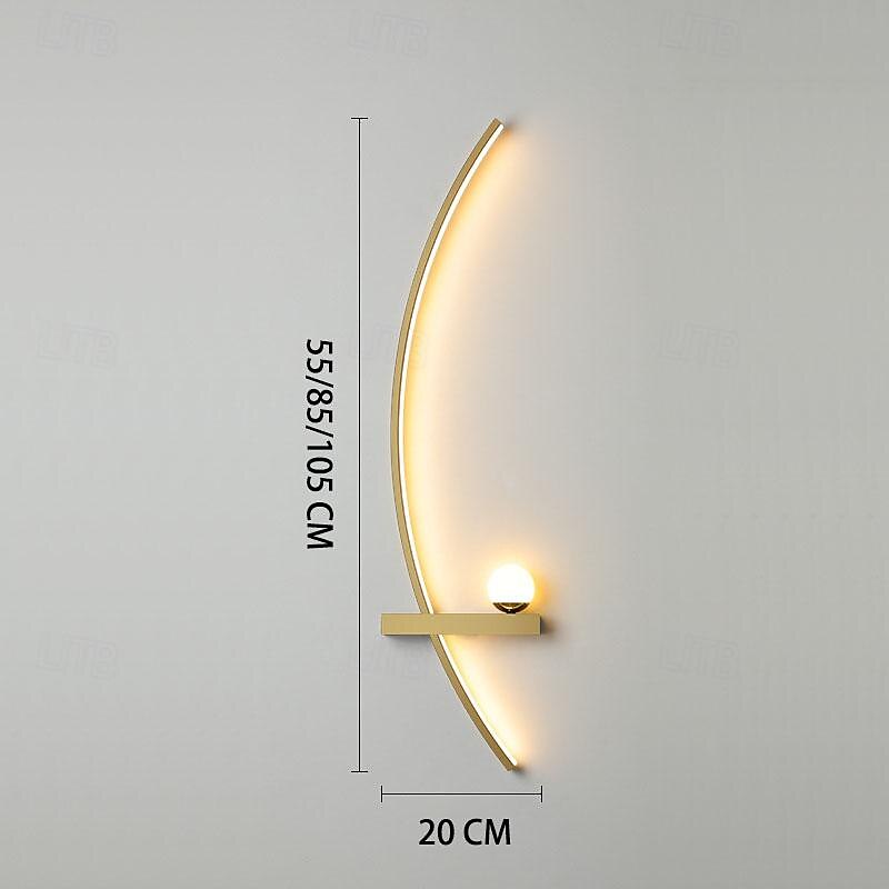 Nowoczesna sypialnia salon 55/83/105cm kinkiet led minimalistyczne paski dekoracyjny kinkiet ścienny do sypialni lampka nocna gabinet oświetlenie wewnętrzne domu 85-265v 2025 - $101.99 –P2