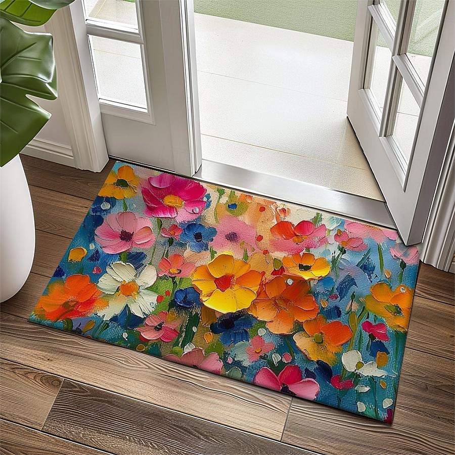 Wedding Oil Painting Flowers Doormat Non-Slip Oil Proof Rug Indoor Outdoor Mat Bedroom Decor Bathroom Mat Entrance Rug Door Mat 2025 - $16.99 –P4