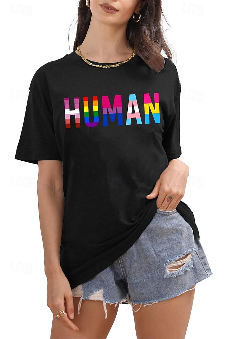 Tricou Cămăși Pride Curcubeu Uman Casual Stil de strada Tricou lesbiană pentru Pentru femei Adulți Ștanțare la cald pentru Halloween Carnaval Mascaradă Parada Mândriei Luna Mândriei 2026 - $15.49 –P2