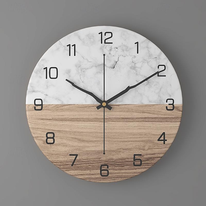 12 tuumaa 30 cm aikapyörre puinen iso seinäkello - hiljainen ja tikittävä kvartsiliike seinäkello pohjoismainen luova olohuone muoti seinäkello kodin sisustus makuuhuone retro hiljainen kvartsikello 2026 - $67.99 –P9