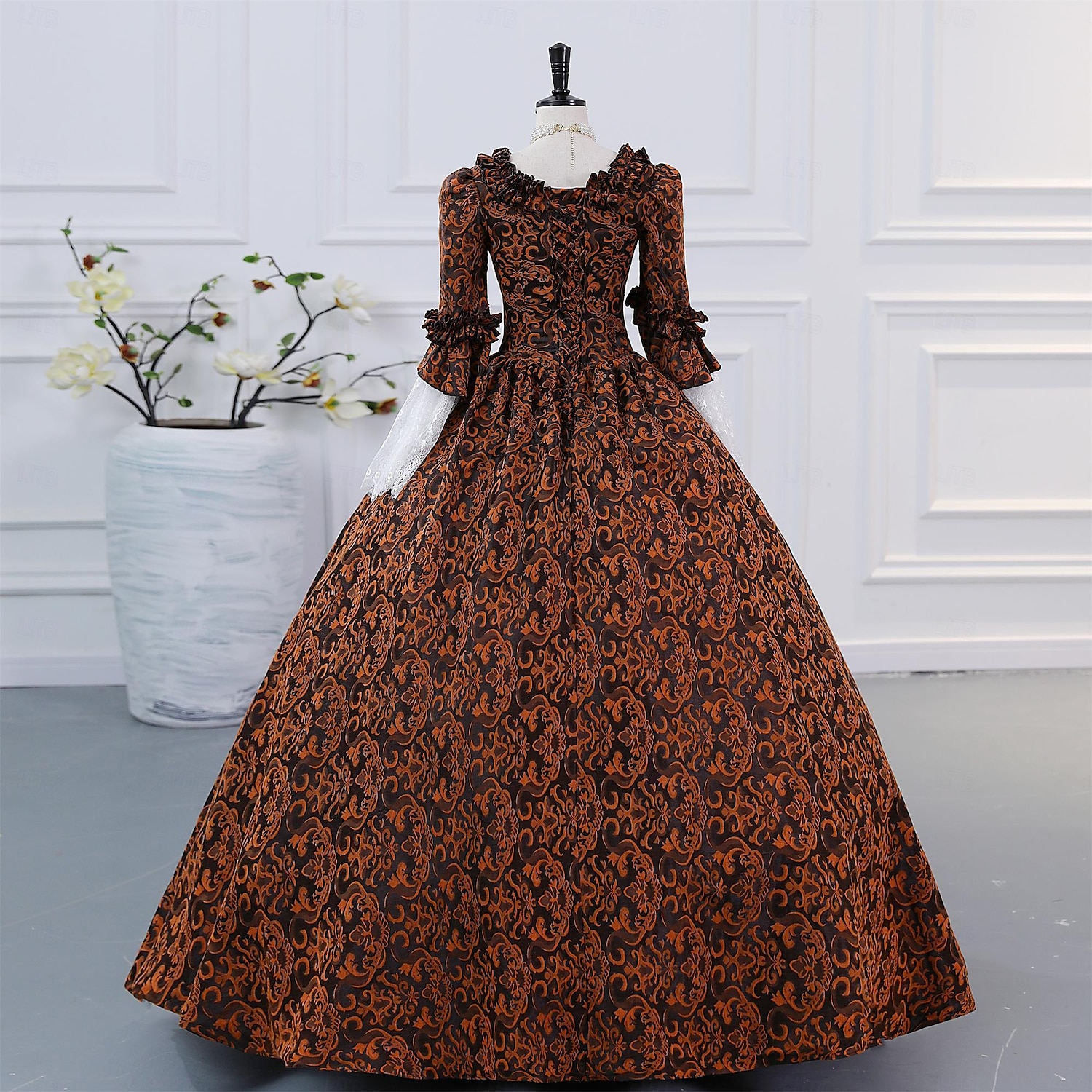 Gothic Victorian Vintage Inspired Dress Party Costume Prom Dress Princess Shakespeare Solid Color Ball Gown Women's Halloween Carnival Valentine's Day Party Evening Party Masquerade Adults' Dress All 2025 - $196.99 –P8