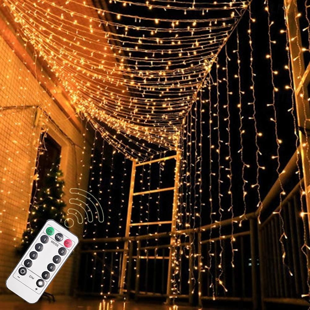 Guirlande lumineuse LED USB élégante pour réception de mariage, 3 m/5 m/10 m, guirlande lumineuse en forme d'étoile avec télécommande, 8 modes pour jardin de Noël&amp;décoration de mariage de 2025 ? $11.49 –P1