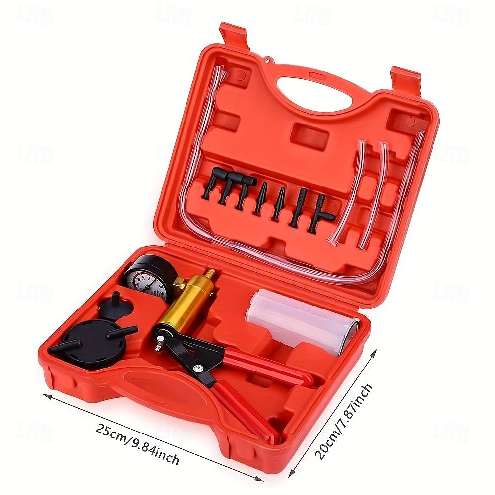 2 In 1 Brake Bleeder Kit Hand Held Vacuum Pump Test Set ForAutomotive With Protected Case Adapters One-Man Brake And ClutchBleeding System 2025 - $59.99 –P5