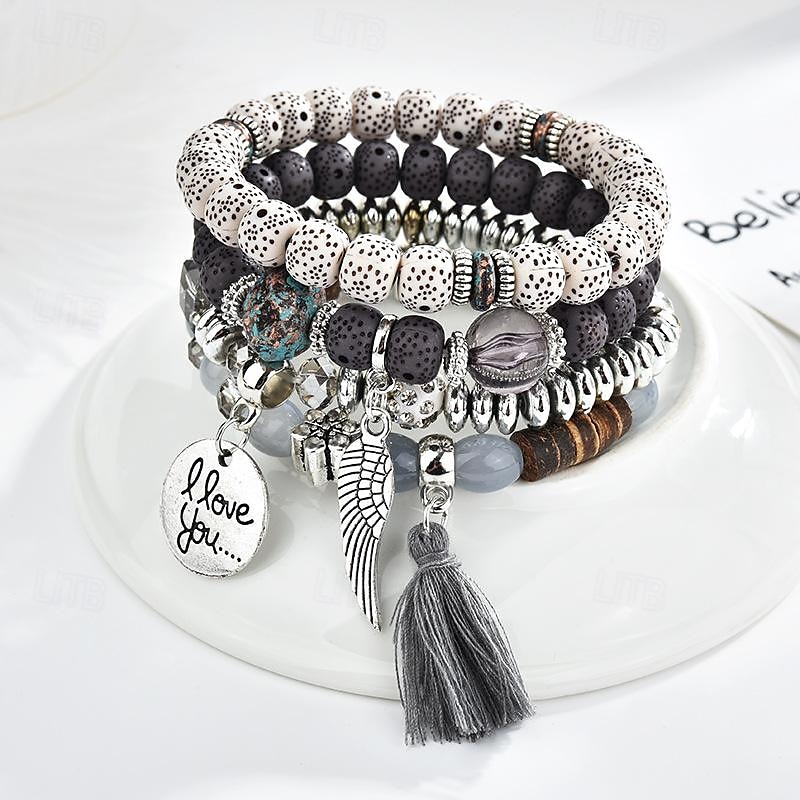 Women's Bead Bracelet Fancy Fashion Animal Luxury Alloy Bracelet Jewelry Black / White / Red For Party Evening Gift Birthday 2025 - $5.49 –P2