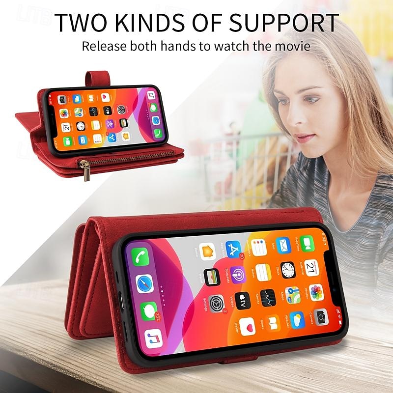 Phone Case For Samsung Galaxy S24 S23 S22 S21 S20 Ultra Plus FE A54 A34 A14 S25 Ultra Wallet Case Zipper Full Body Protective with Wrist Strap Retro TPU PU Leather 2025 - $23.99 –P6