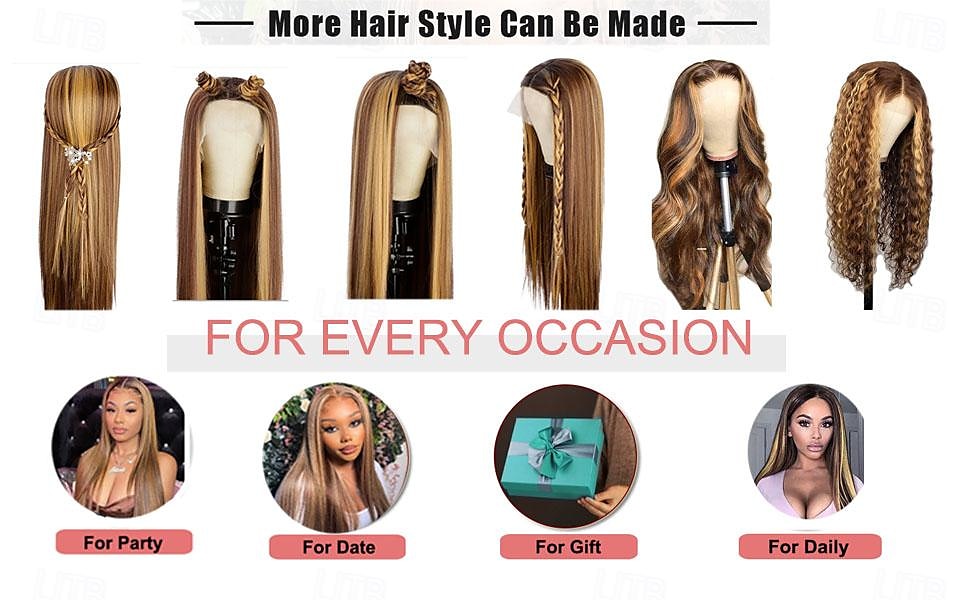 P4/27 Highlight Wigs Pre Plucked Highlight Ombre Lace Front Wig Human Hair Omber P4/27 Hair Wig with Natural Hairline 13X4 HD Transparent Straight Lace Frontal Wigs For Women Brazilian Remy Hair Wig 2025 - $131.99 –P6