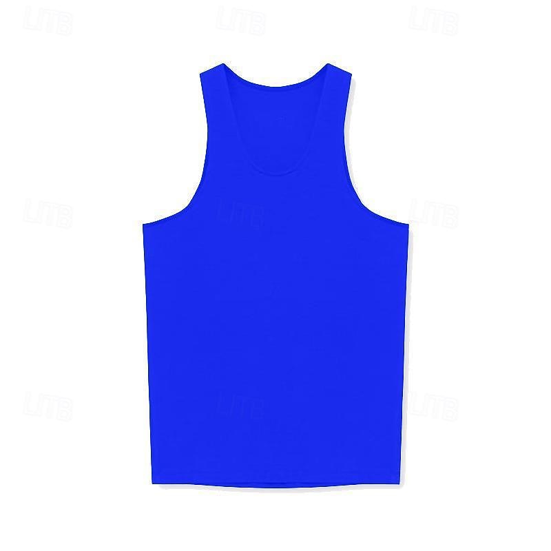 Voor heren Singlet Vest Top Onderhemd Mouwloos shirt Mouwloos Strakke ronde hals Lente zomer Effen Modieus Ontwerper Basic Vakantie Straat Uitgaan Zwart Wit Wijn Top T-shirt voor mannen 2025 - $13.49 –P9