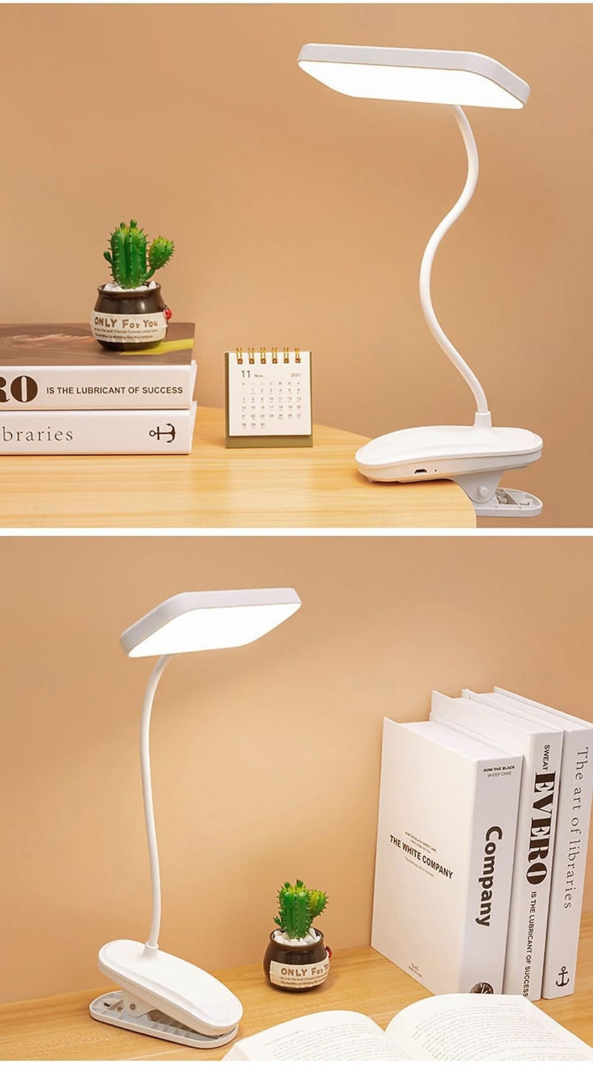 1 stk 360° fleksibelt arbeidsrom med klemme skrivebordslampe sammenleggbar nattbordslampe for soverommet studere lesing kontorarbeid led touch øyebeskyttelse læring sove og dedikerte skrivebordslamper 2025 - $7.99 –P2