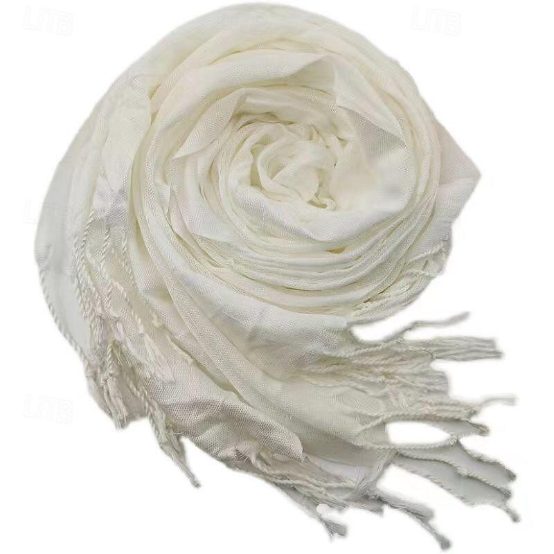 2 pièces cravate teint écharpe blanc coton et lin soie écharpe longue châle écharpe cravate teint matériel bricolage 68*190 cm de 2025 ? $36.99 –P4